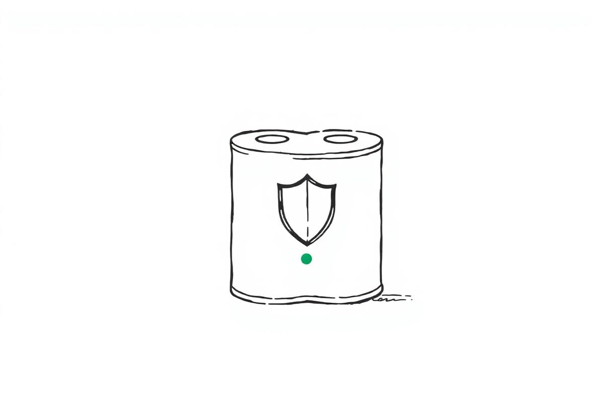 Illustration av datacylindrar med sköld och återställningspil – backup och disaster recovery