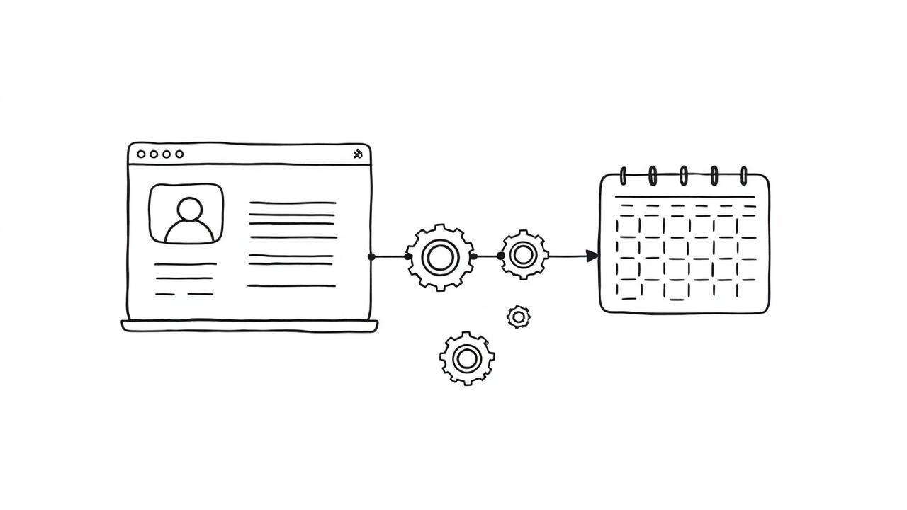 Illustration av kundportal, bokning och integrationer mellan system – utveckling av digitala plattformar