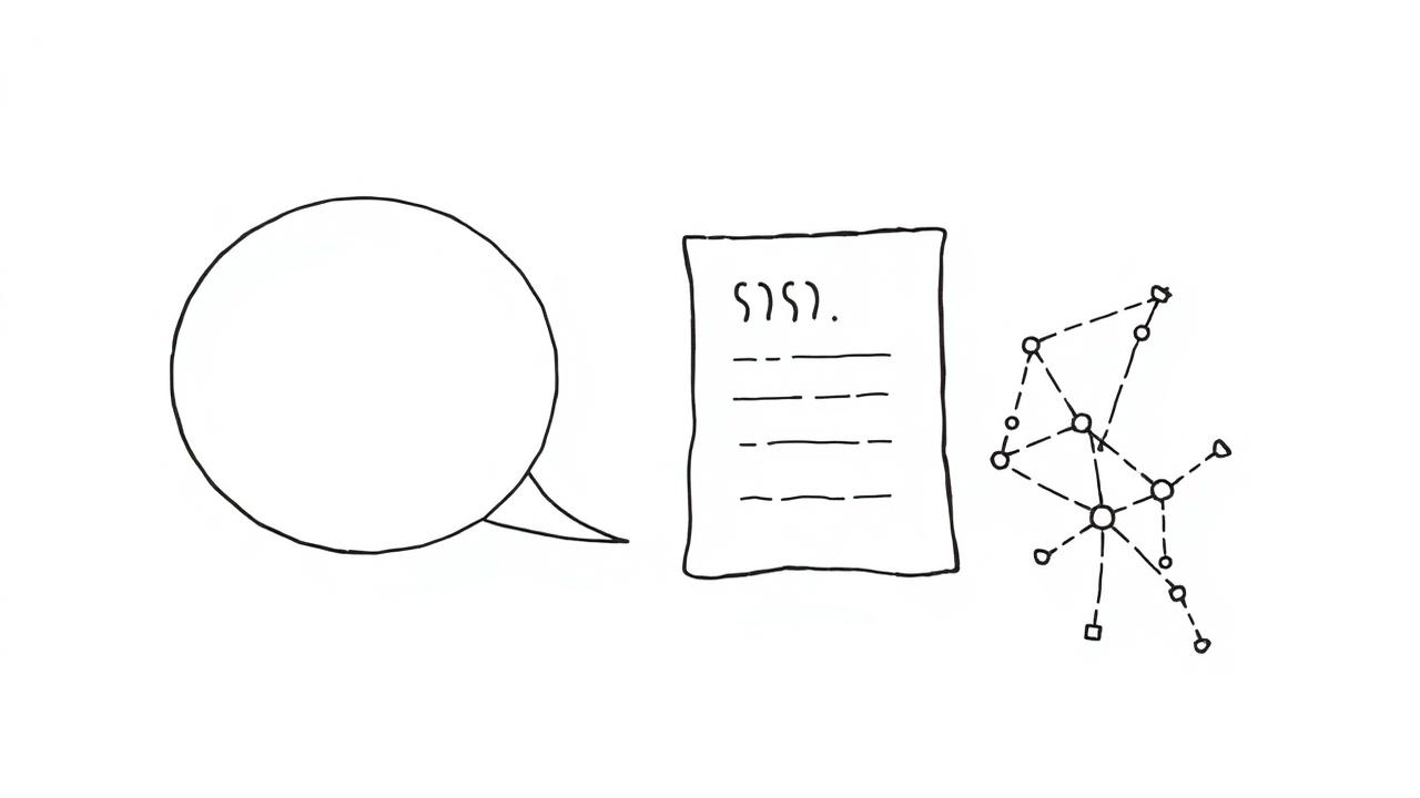 Illustration av frågesvar, strukturerad data och citerat innehåll – LLM SEO och GEO
